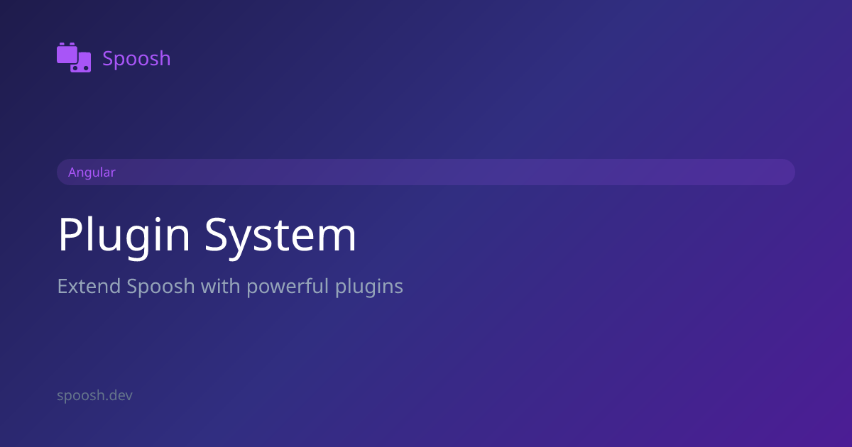 Plugin System | Spoosh