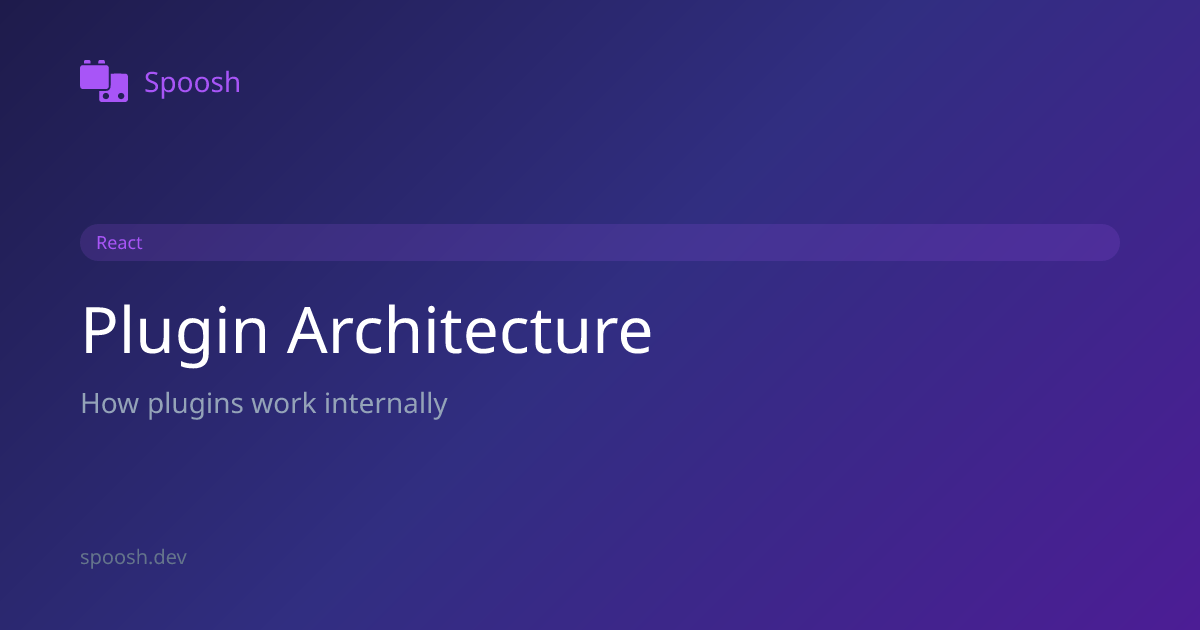 Plugin Architecture | Spoosh